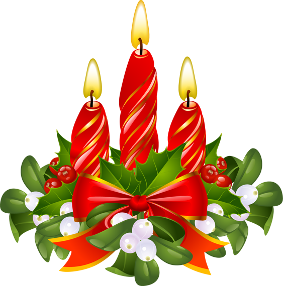 Christmas Candle Clip Art - Free Coloring Pages