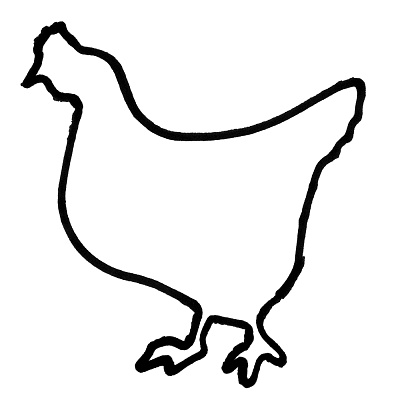 Hen Outline - ClipArt Best