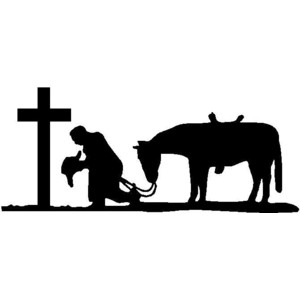 Cowboy Kneeling At The Cross - ClipArt Best