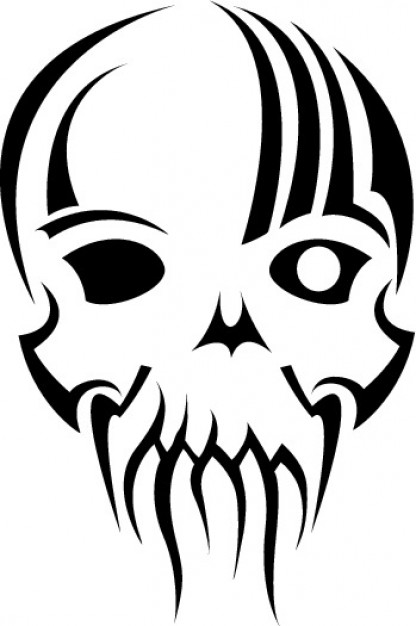 Tribal mask skull vector clip art vector free download - Clipartix