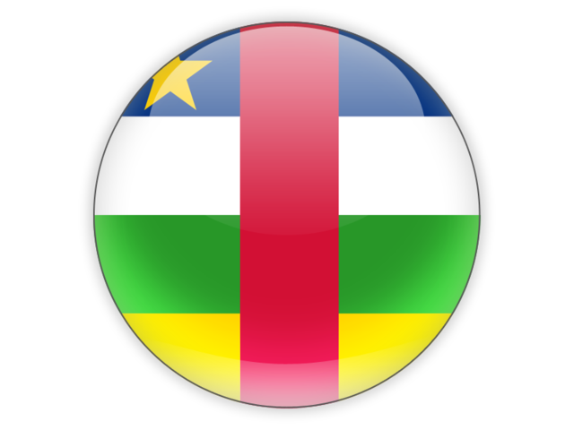 Round icon. Illustration of flag of Central African Republic