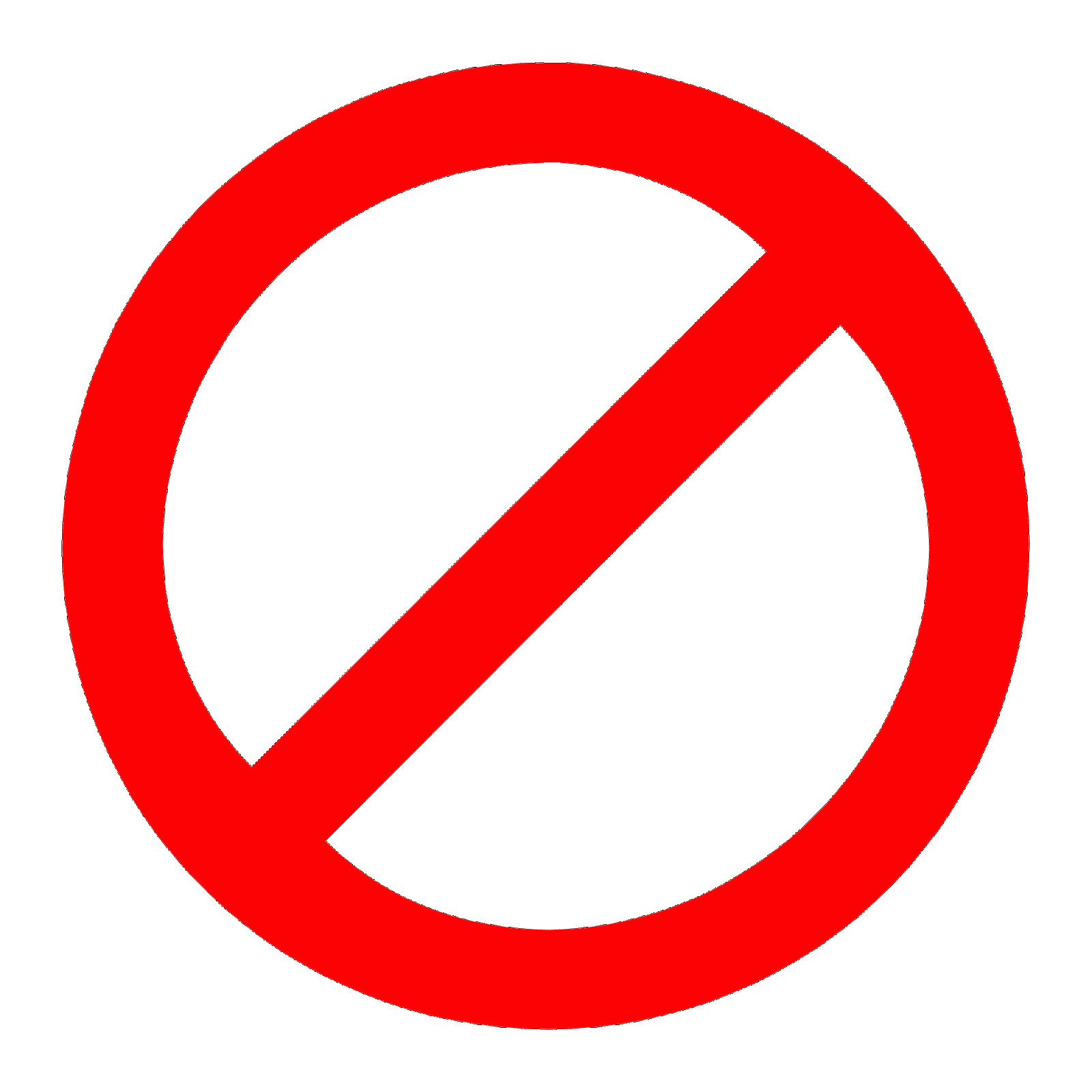 Clipart for no circle