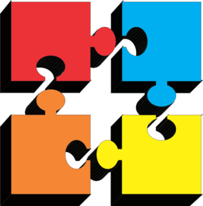 Puzzle Template 4 Pieces. piece jigsaw puzzle template clipart ...