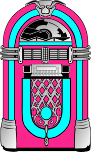 Pink And Blue Jukebox 2 Clip Art - vector clip art ...