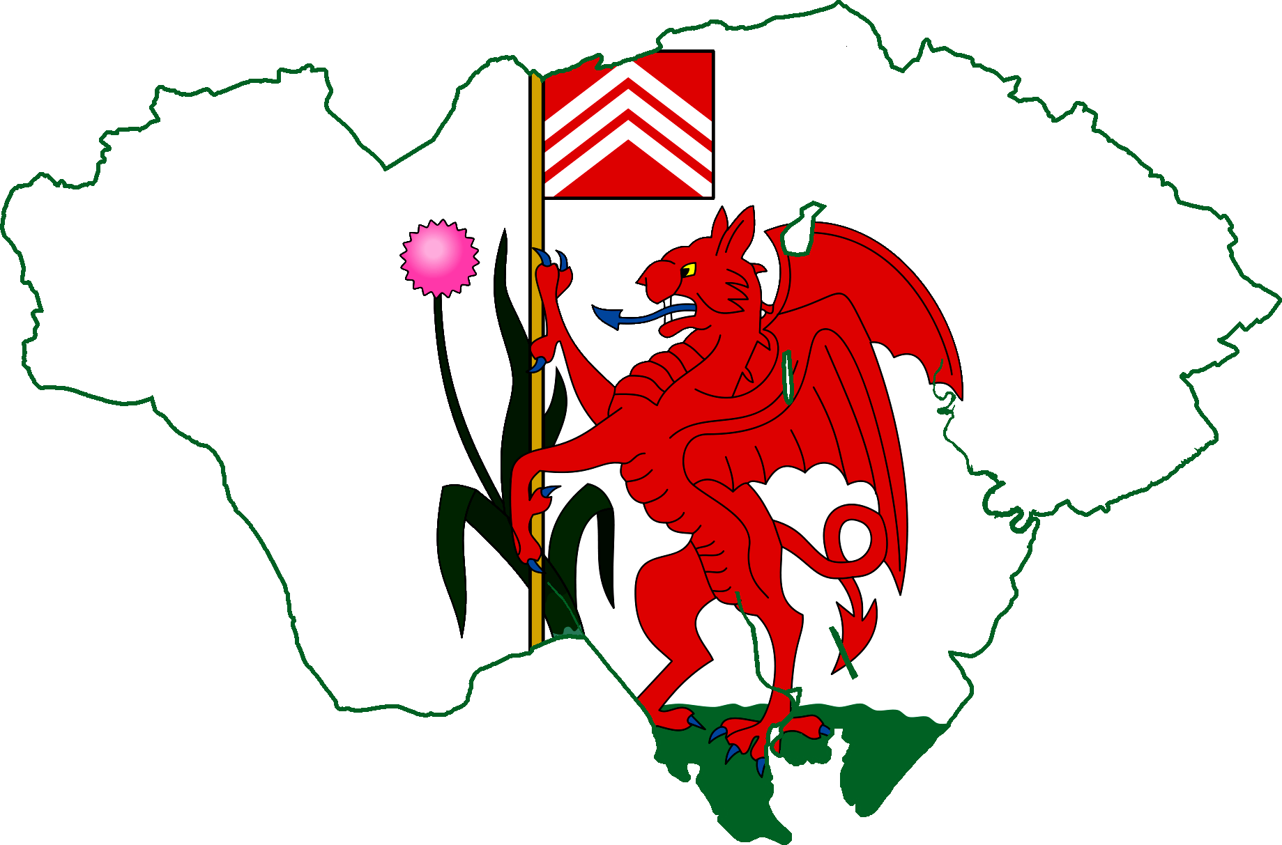 File:Flag map of Cardiff, Wales.png