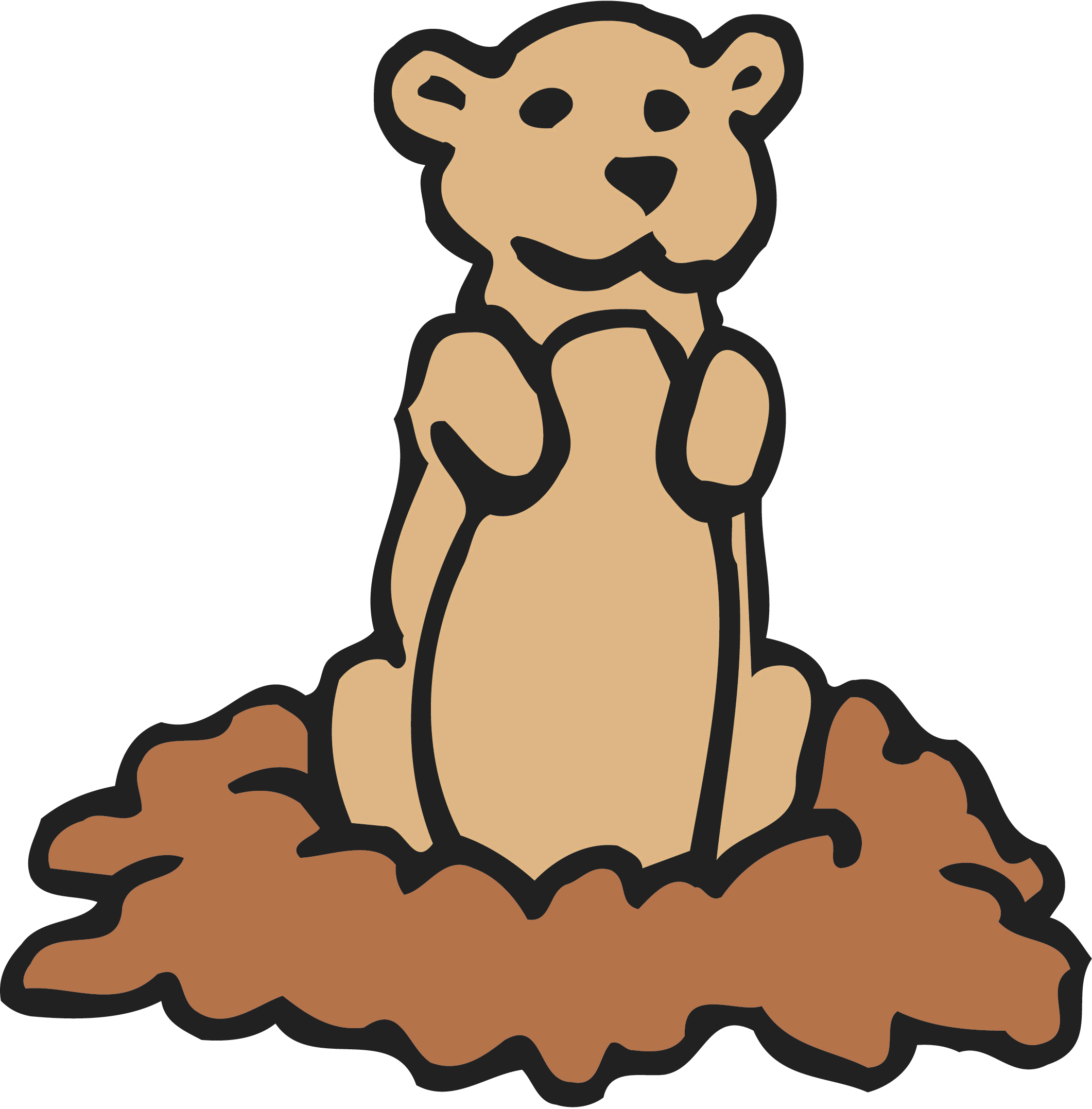 Free animated groundhog clipart