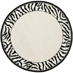 Safavieh Lyndhurst Contemporary Zebra Border Black/ White Rug (6 ...