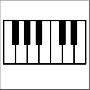 Piano Keys Clipart - Tumundografico