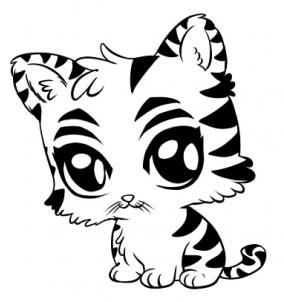 How to Draw a Cute Tiger, Step by Step, safari animals, Animals ...