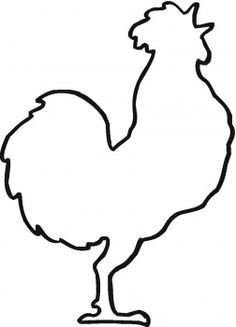 Rooster clipart outline