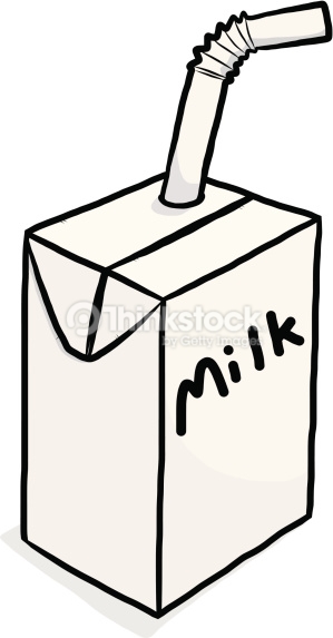 Milk Box With Straw Cartoon Vector Art | Thinkstock