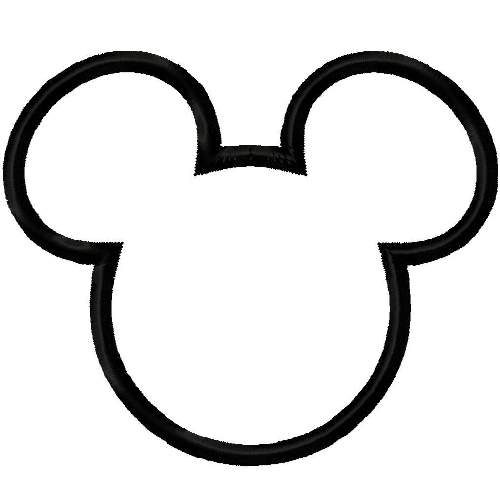 Mickey mouse head outline clipart