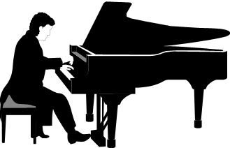 Piano Light Gray Clipart