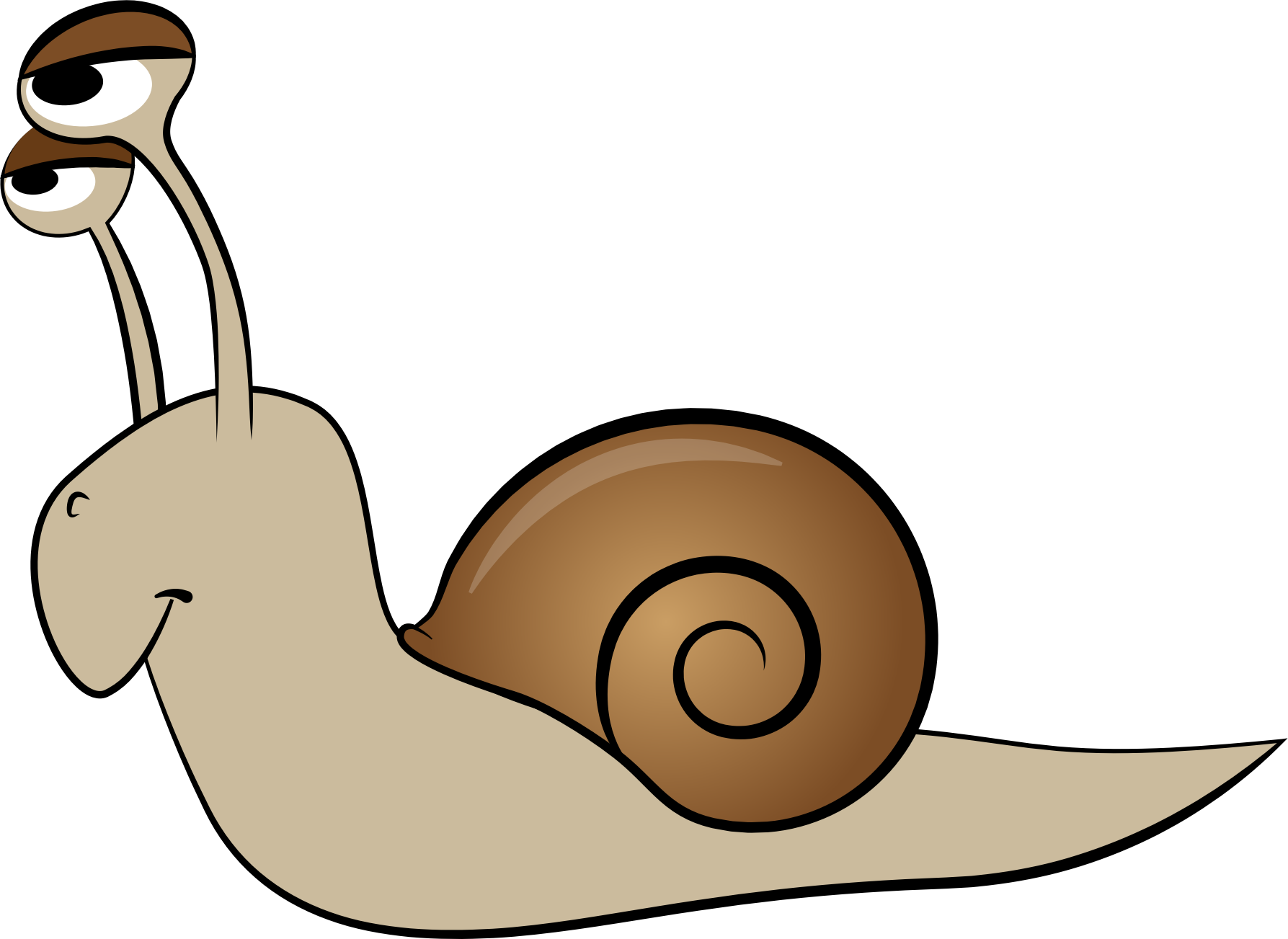 Clipart - Cartoon Snail