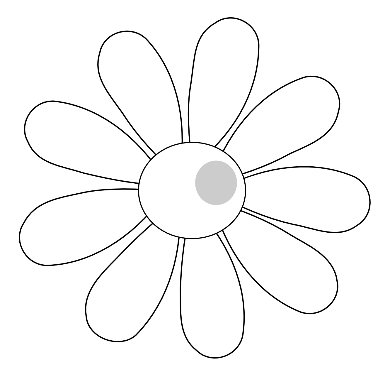 Black And White Flower Outline | Free Download Clip Art | Free ...