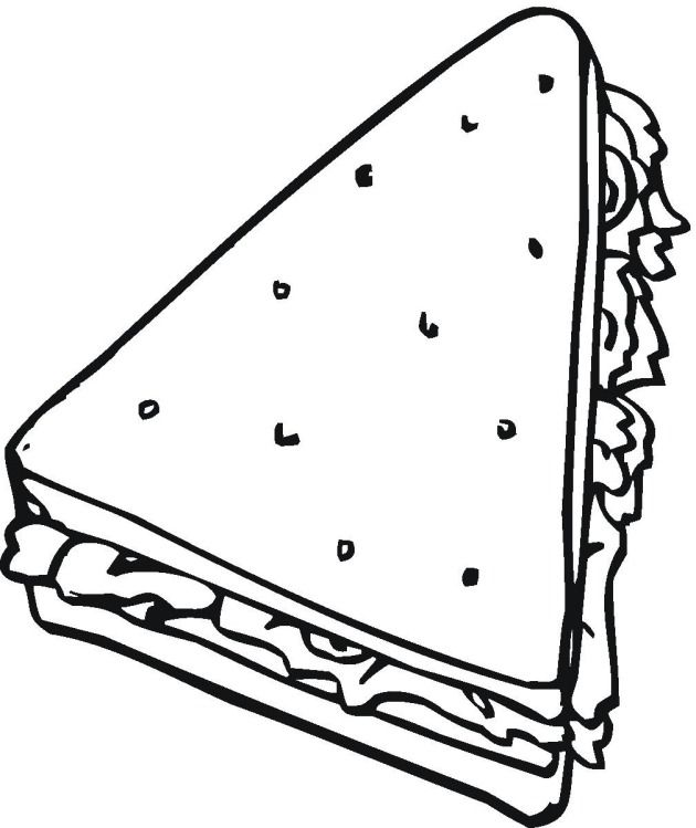 sandwich coloring pages | Coloring Pages