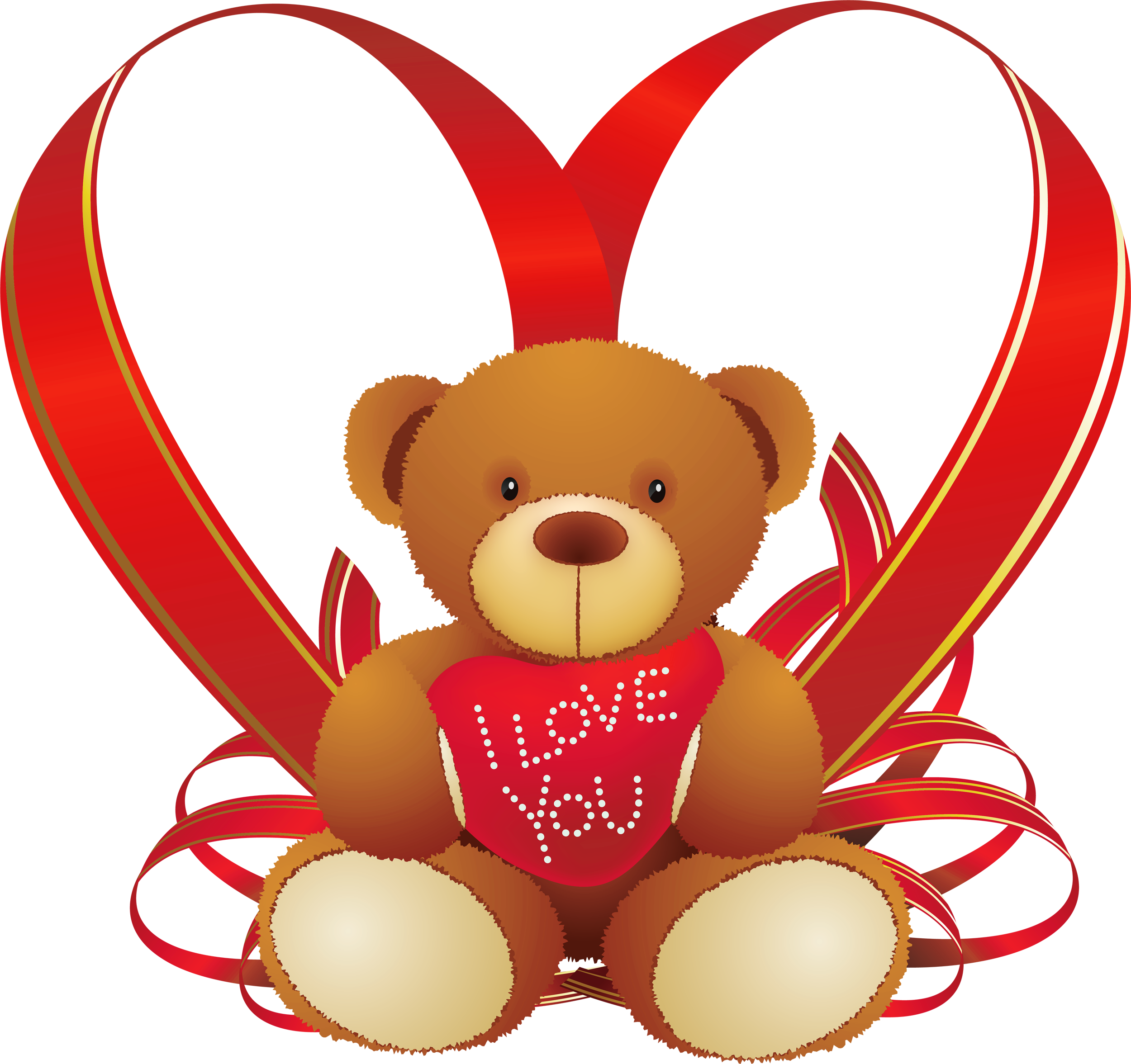 Teddy bear with heart clipart