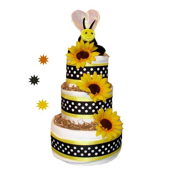 pass:3sc@p3 Bee Baby Shower Theme Diaper Cake Increddible ...