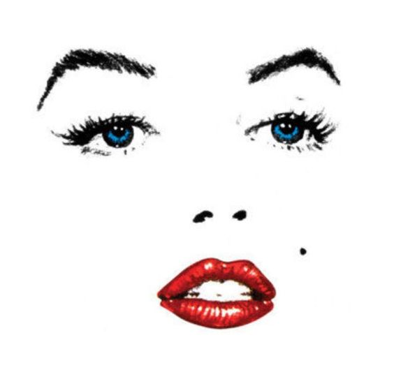 Eyes, Red lips and Red