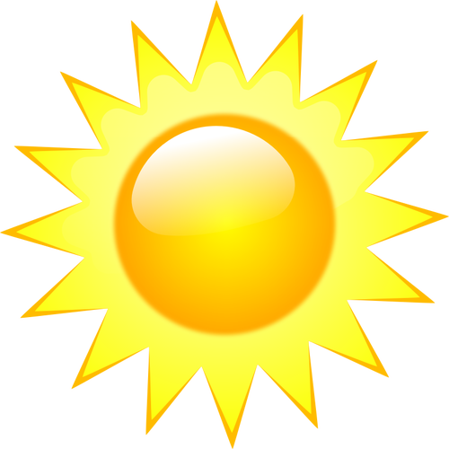 Vector image of weather forecast color symbol for sunny sky ...