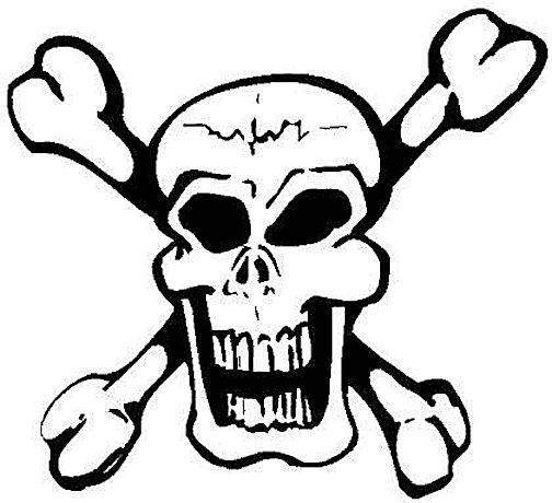 Skull And Bones Colouring - ClipArt Best
