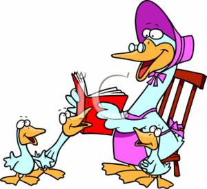 Mother goose story time clipart