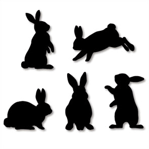 Bunny silhouette clipart