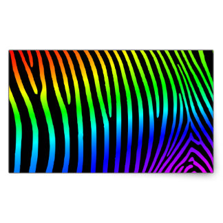 Rainbow Zebra Stickers | Zazzle