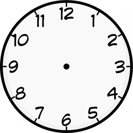 Clipart clock without hands