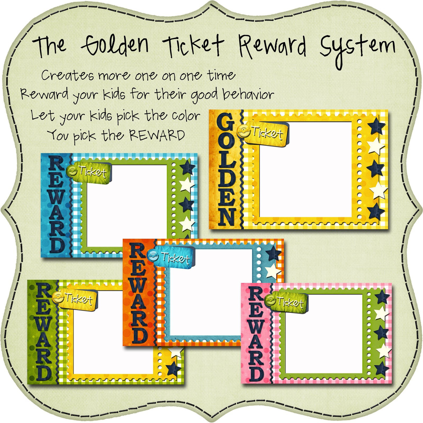 Reward ticket clipart