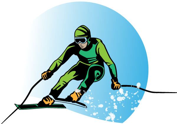 Skier Vector Free | 123Freevectors