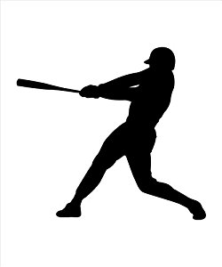 Amazon.com: Baseball Player Outline Decall Baseball Player 