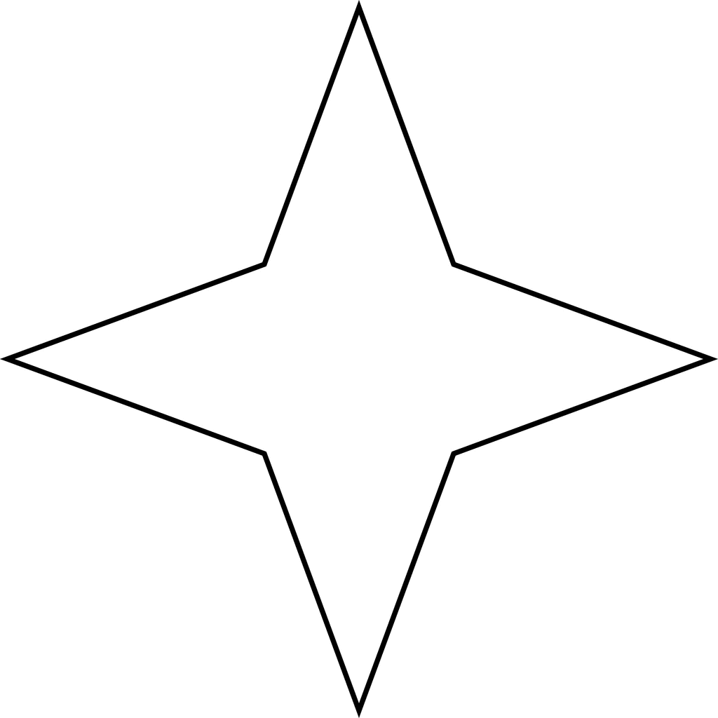 Four point star clipart