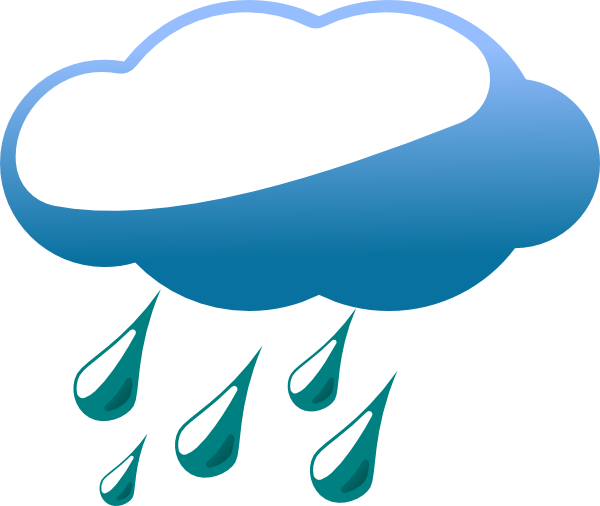 Cloud with rain clipart