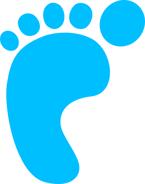 Blue Footprint Clip Art - vector clip art online ...