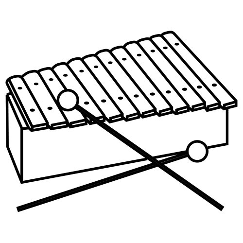 314 Simple Xylophone Coloring Page for Adult