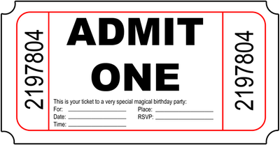 Admit One Ticket Template Download ClipArt Best