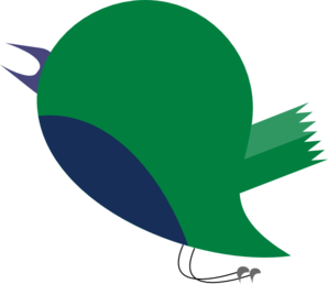 Green Blue Bird clip art - vector clip art online, royalty free ...