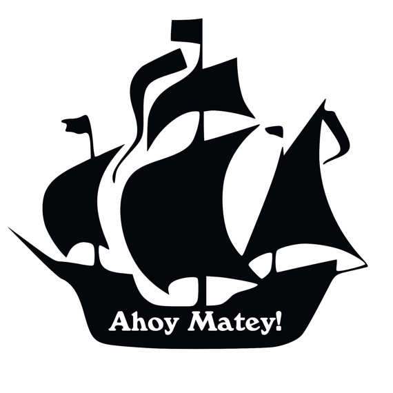 Pirate Ship Silhouette Vinyl Decal