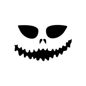 Scary Face Pumpkin Carving Stencil - 36 inch (at ...