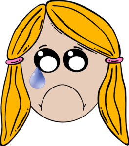 Lady Cute Sad Clip Art - vector clip art online ...