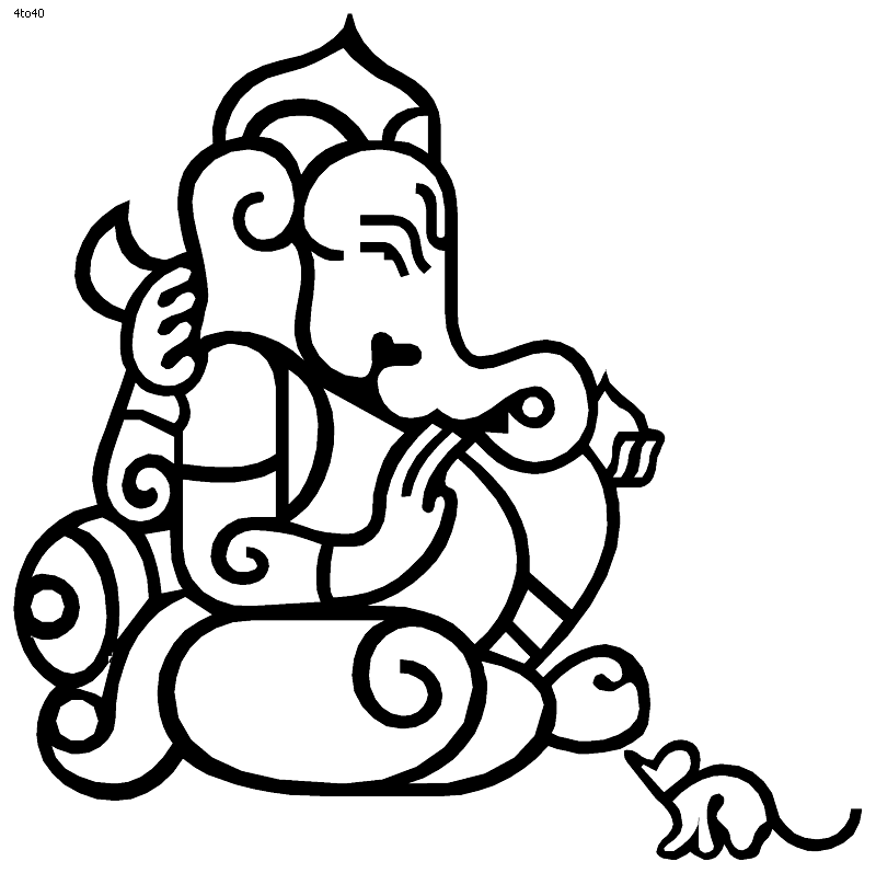 Ganesha Outline | Free Download Clip Art | Free Clip Art | on ...