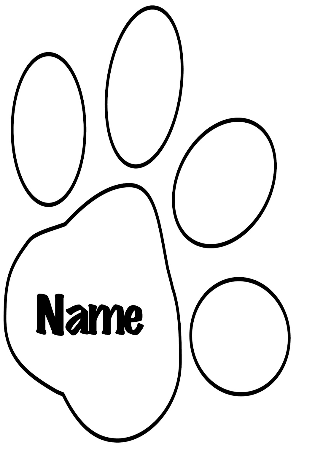 Best Photos of Dog Paw Print Template Printable - Free Printable ...