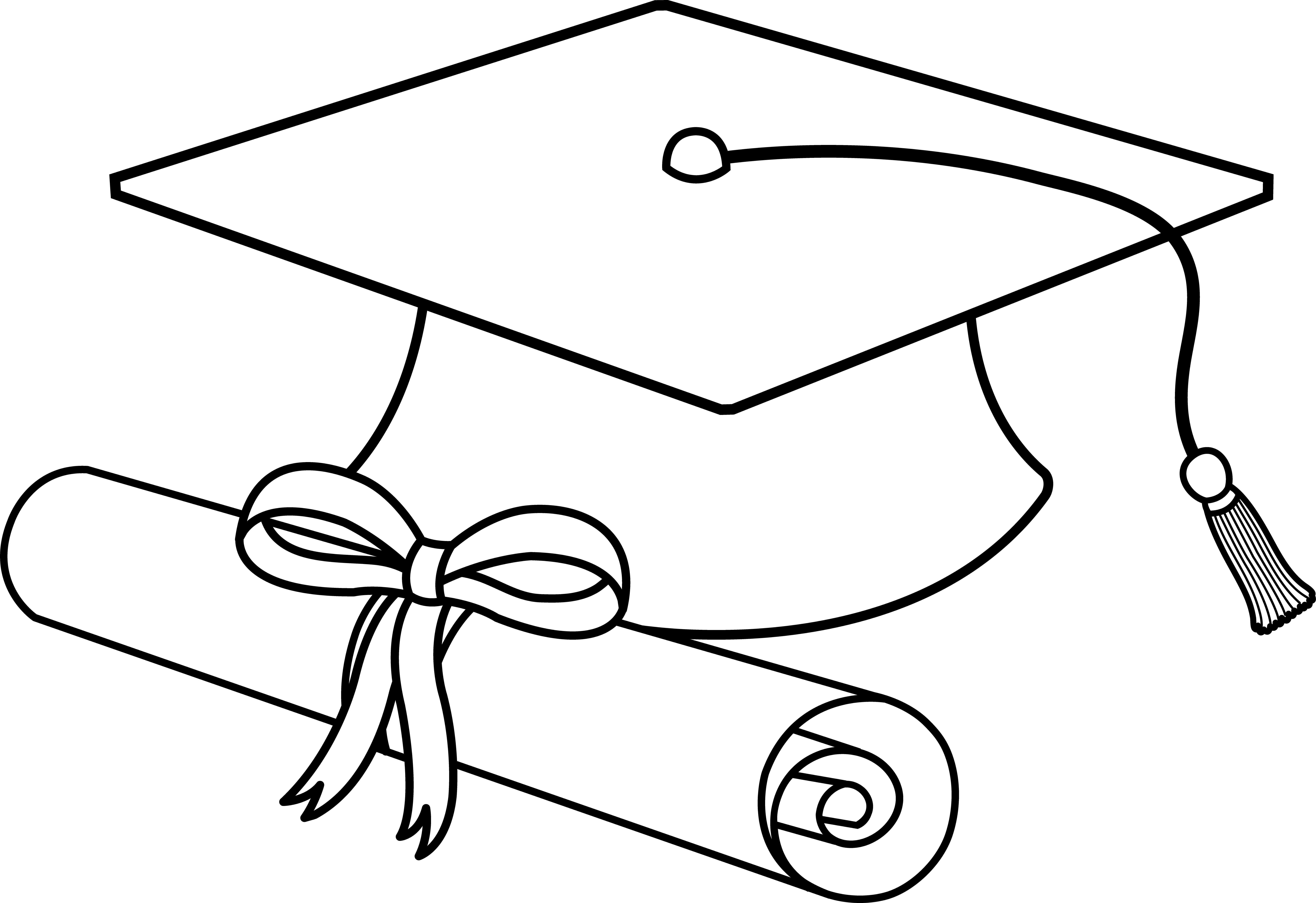 White Graduation Cap Clipart