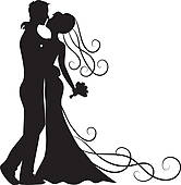 Free bride and groom silhouette clip art - ClipartFox