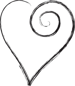 Scroll Heart Clipart