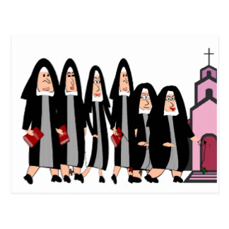 Whimsical Nuns Postcards | Zazzle