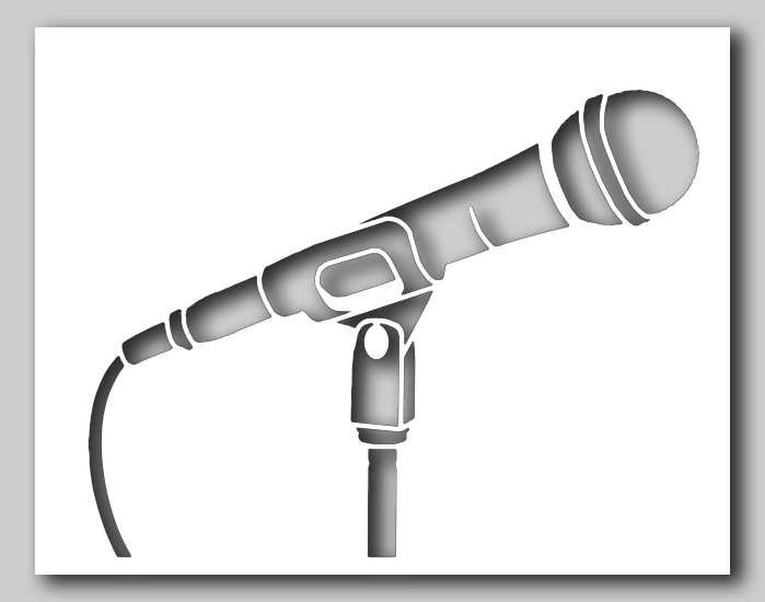 Microphone Stencil | SP Stencils