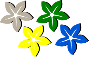 Colored Flowers Clip Art - vector clip art online ...