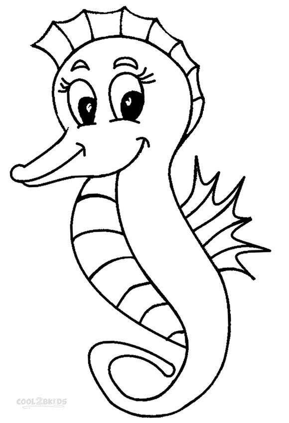 Sea Horse Coloring Pages with Seahorse Coloring Page - Coloring ...